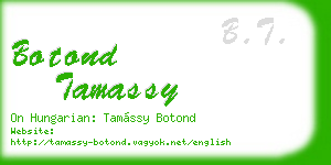 botond tamassy business card