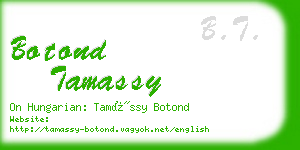 botond tamassy business card